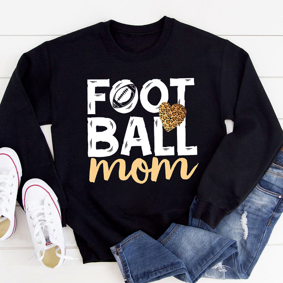 Football Mom Shirt Cute Football Mom T-Shirt Mothers Day Shirts for Women