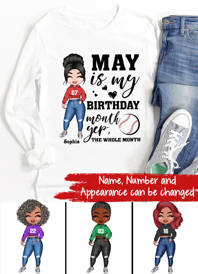May Birthday Shirt, Custom Birthday Shirt, Queens Born In May, May Birthday Gifts, May Shirts For Woman, Birthday Gift For Baseball Lover