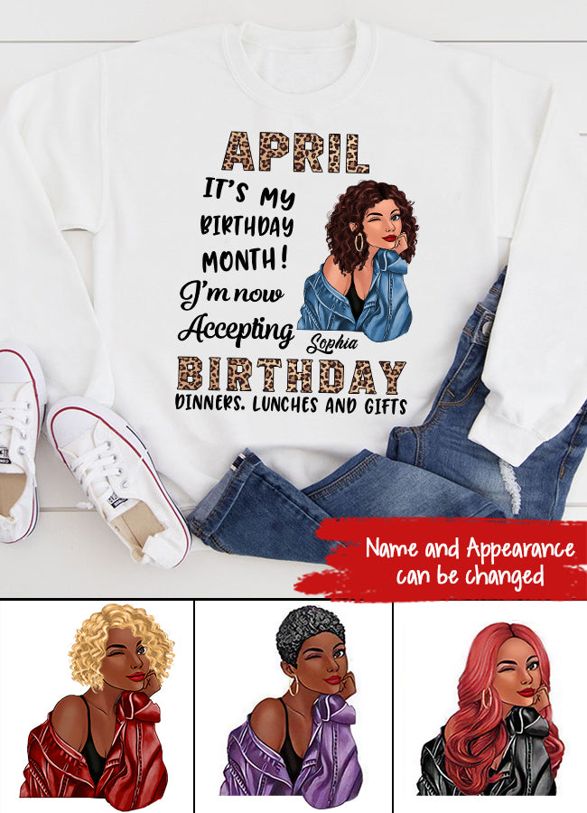 April Birthday Shirt, Custom Birthday Shirt, Queens Born In April, April Birthday Gifts, April shirts for Woman