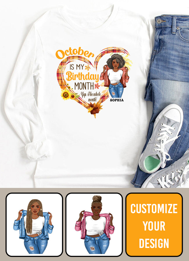 October Birthday Shirt, Custom Birthday Shirt, Queens are Born In October, October Birthday Shirts For Woman, October Birthday Gifts