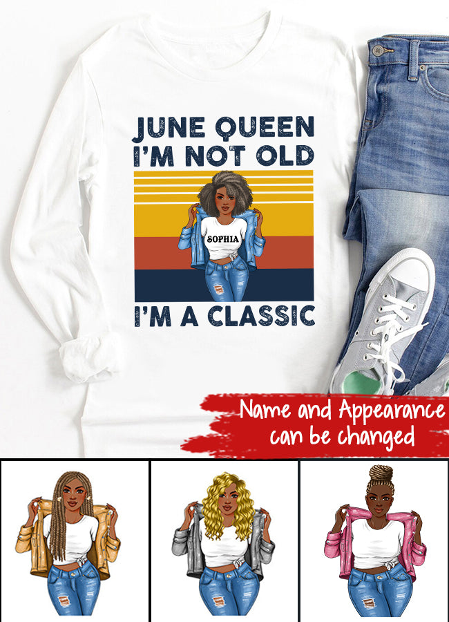 June Birthday Shirt, Custom Birthday Shirt, Queens Born In June, June Birthday Shirts For Woman, June Birthday Gifts