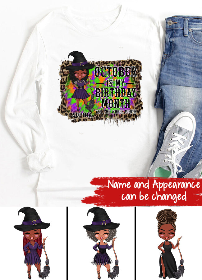 October Birthday Shirt, Custom Birthday Shirt, Queens are Born In October, October Birthday Shirts For Woman, October Birthday Gifts, Personalized Halloween, custom halloween shirts, personalized halloween gifts