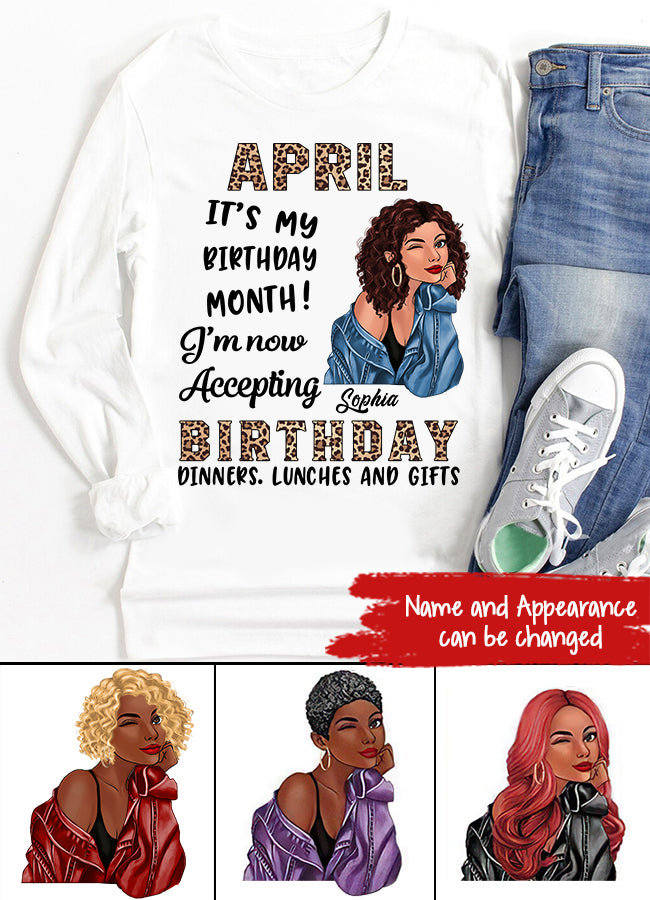 April Birthday Shirt, Custom Birthday Shirt, Queens Born In April, April Birthday Gifts, April shirts for Woman