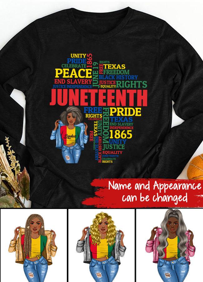 Juneteenth Shirt, Custom Juneteenth Shirt, Freedom Juneteenth June 19th 1865 Black Freedom Independence T-Shirt