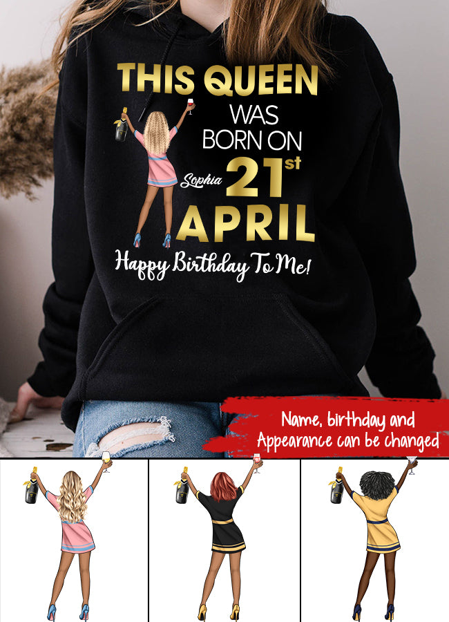 April Birthday Shirt, Custom Birthday Shirt, Queens Born In April, April Birthday Shirts For Woman, April Birthday Gifts