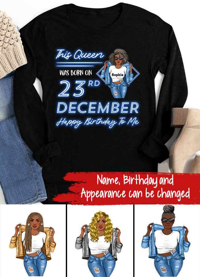 December Birthday Shirt, Custom Birthday Shirt, Queens Are Born In December, December Birthday Shirts For Woman, December Birthday Gifts