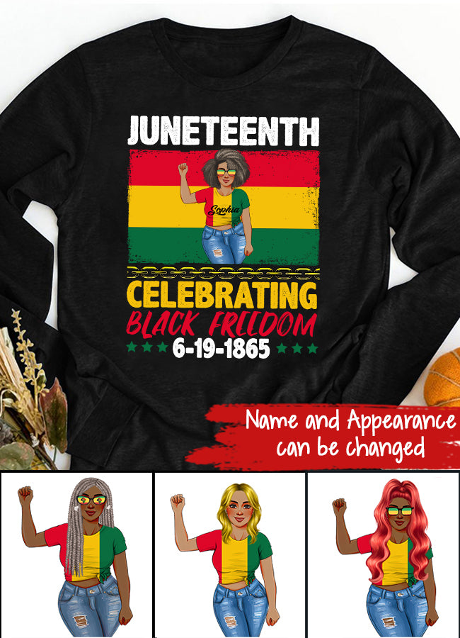 Juneteenth Shirt, Custom Juneteenth Shirt,  Juneteenth Celebrate Black Freedom T-Shirt