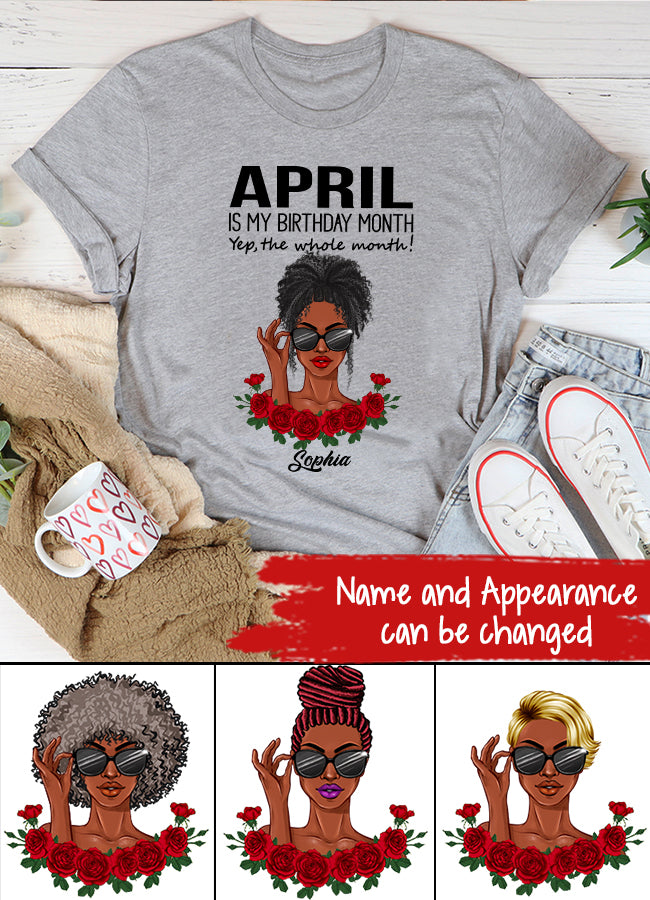 April Birthday Shirt, Custom Birthday Shirt, Queens Born In April, April Birthday Gifts, April shirts for Woman