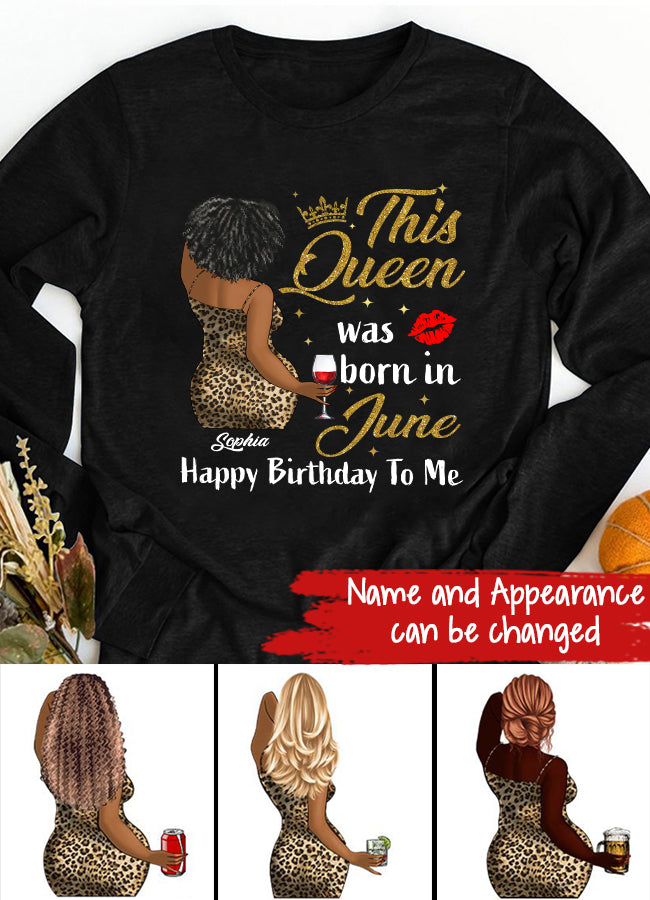 June Birthday Shirt, Custom Birthday Shirt, Queens Born In June, June Birthday Shirts For Woman, June Birthday Gifts