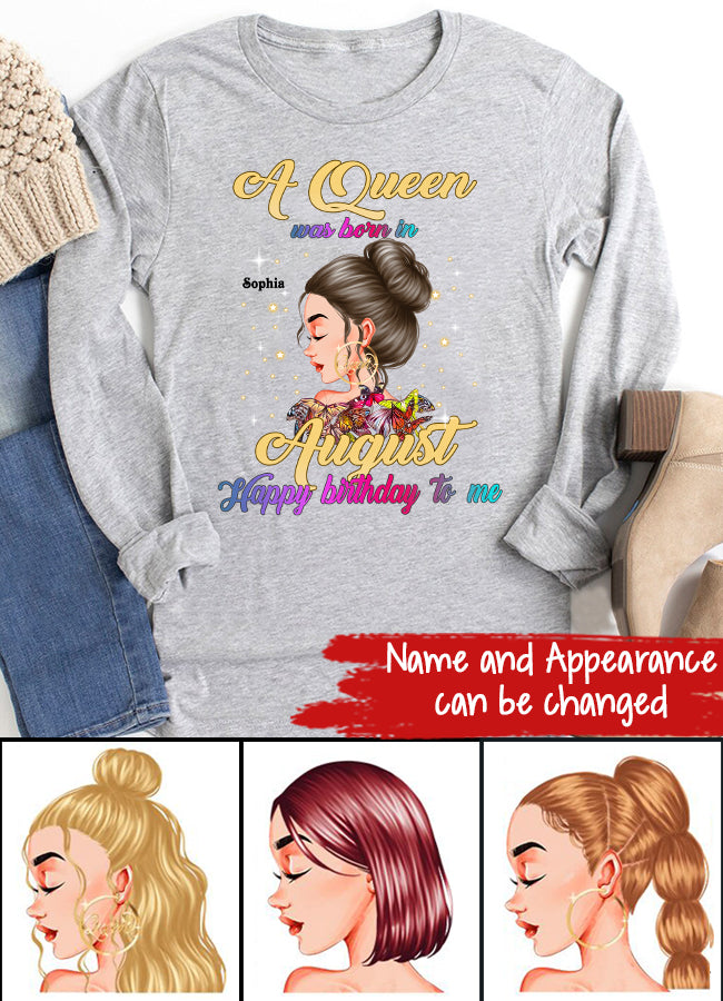 August Birthday Shirt, Custom Birthday Shirt, Queens Born In August, August Birthday Shirts For Woman, August Birthday Gifts