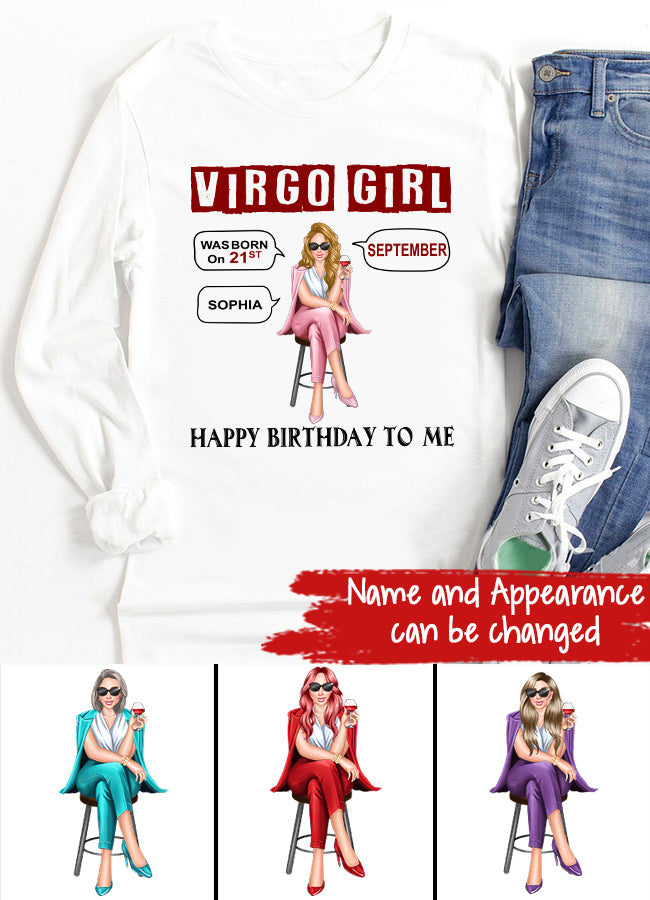 Custom Birthday Shirt, Virgo Zodiac t shirt, Virgo Birthday shirt, Virgo t shirts for ladies, Virgo Queen Birthday shirt
