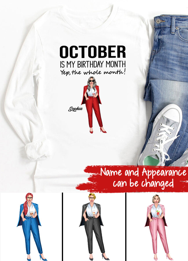 October Birthday Shirt, Custom Birthday Shirt, Queens are Born In October, October Birthday Shirts For Woman, October Birthday Gifts