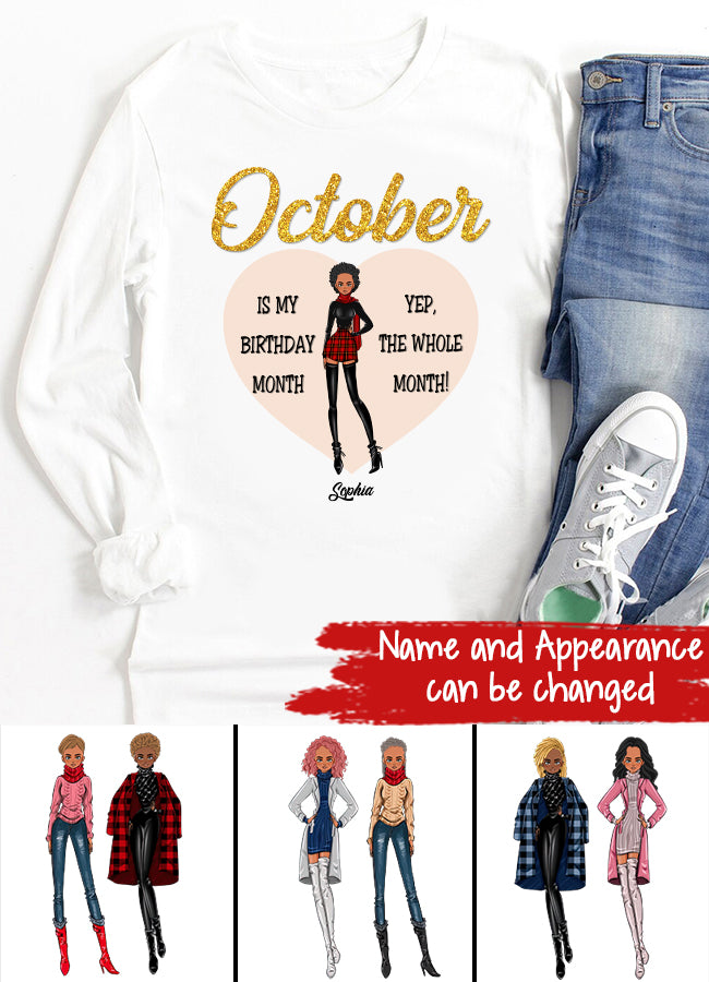 October Birthday Shirt, Custom Birthday Shirt, Queens are Born In October, October Birthday Shirts For Woman, October Birthday Gifts