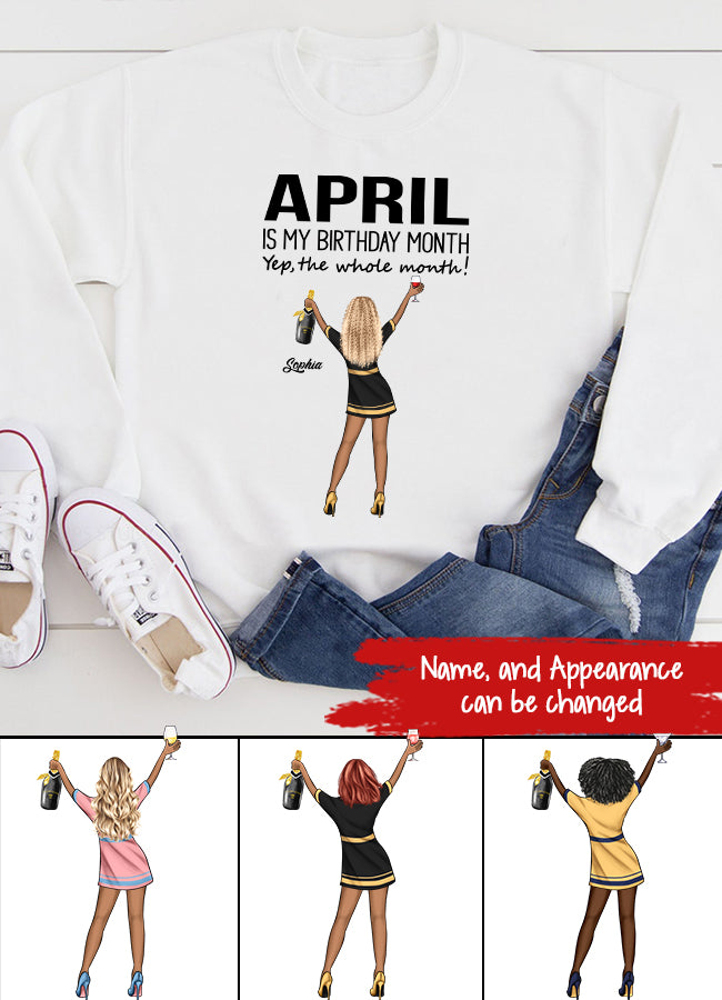 April Birthday Shirt, Custom Birthday Shirt, Queens Born In April, April Birthday Shirts For Woman, April Birthday Gifts