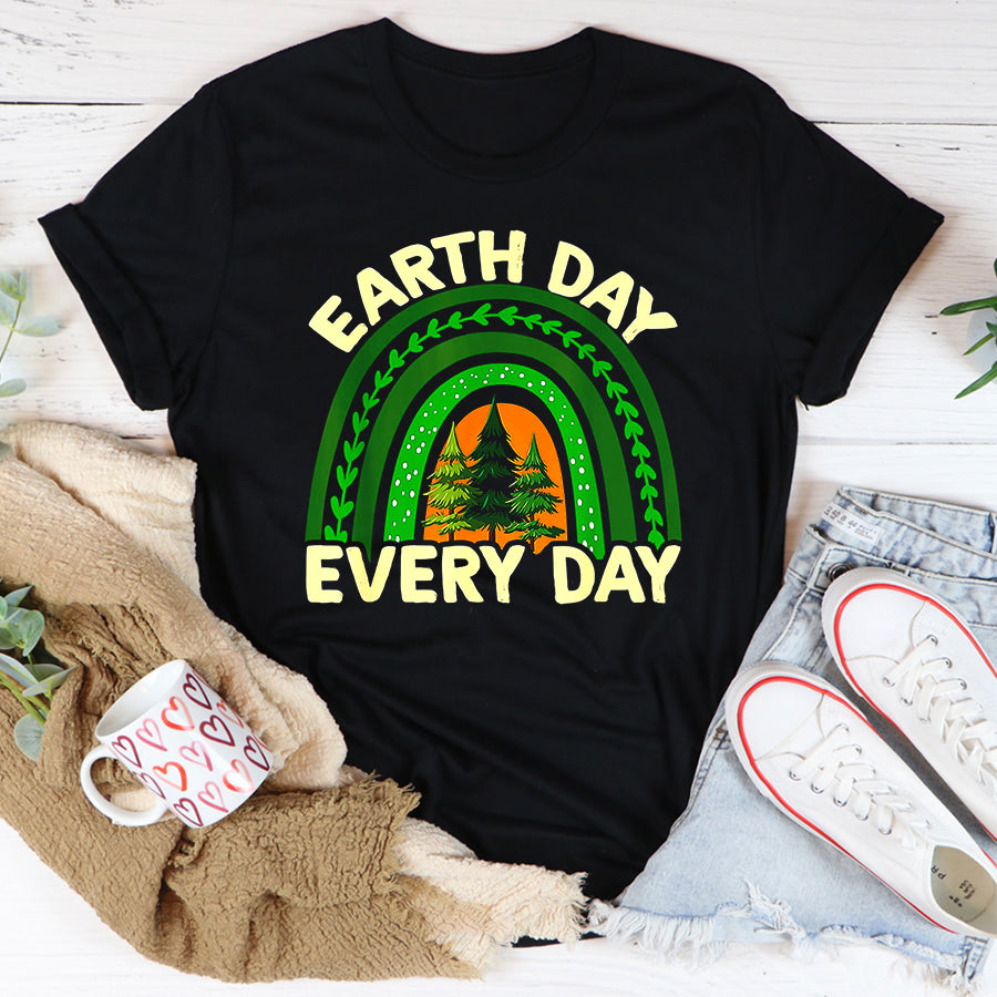 Earth Day Everyday Shirt Earth Day Everyday Rainbow Pine Tree Earth Day Earth Day T-Shirt Save The Planet Shirts