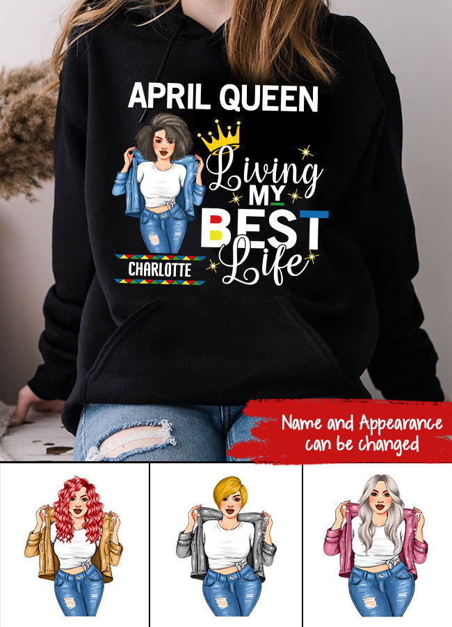 April Birthday Shirt, Custom Birthday Shirt, Queens Born In April, April Birthday Gifts, April shirts for Woman