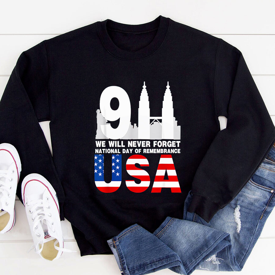 Patriot Day 2022 Shirt 911 Memorial Shirts We will never Forget,national day of remembrance patriot 911 T-Shirt
