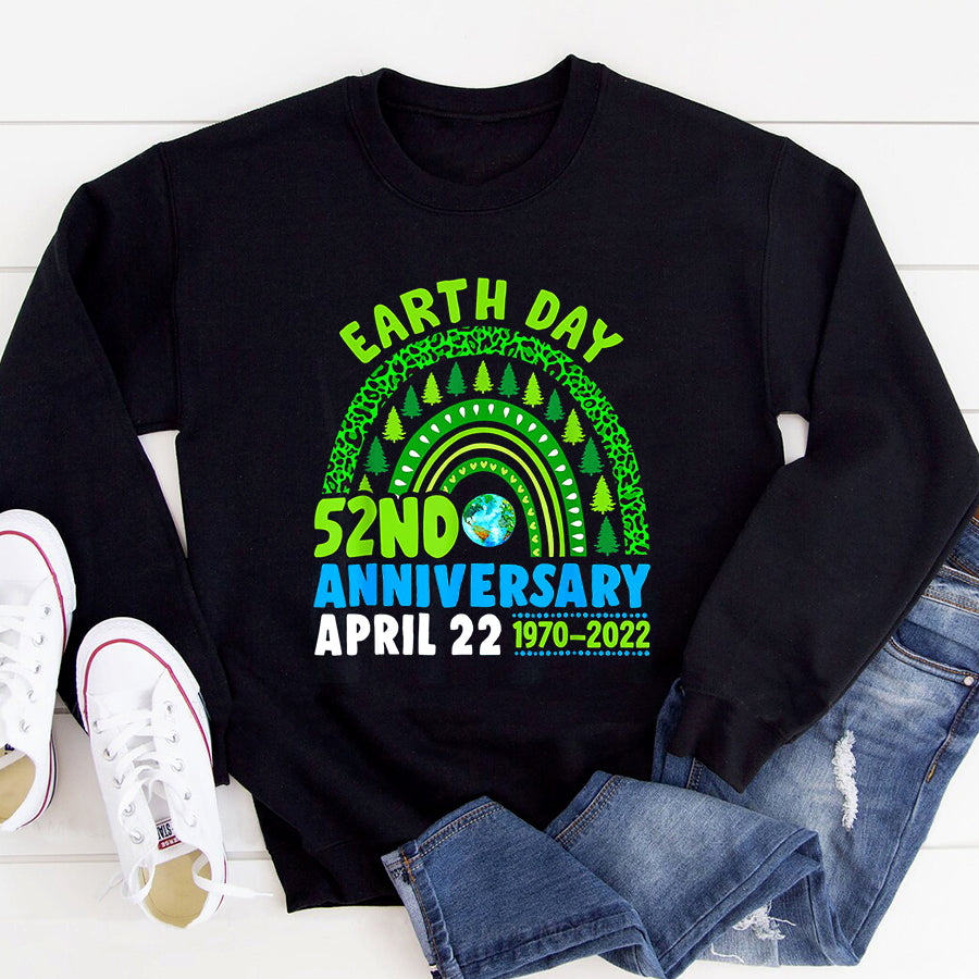 Earth Day Everyday Shirt 2022 Rainbow Trendy 52nd Anniversary Earth Day T-Shirt Save The Planet Shirts