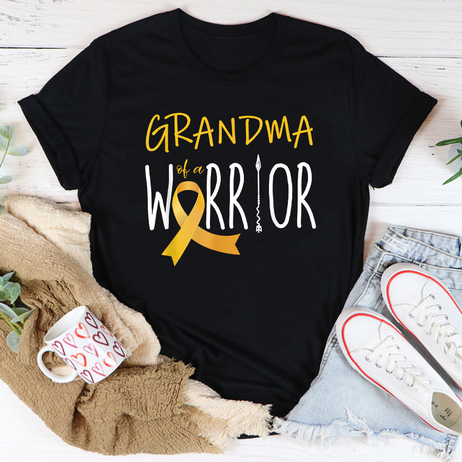 Childhood Cancer Awareness Shirt Childhood cancer awareness Grandma of a warrior T-Shirt