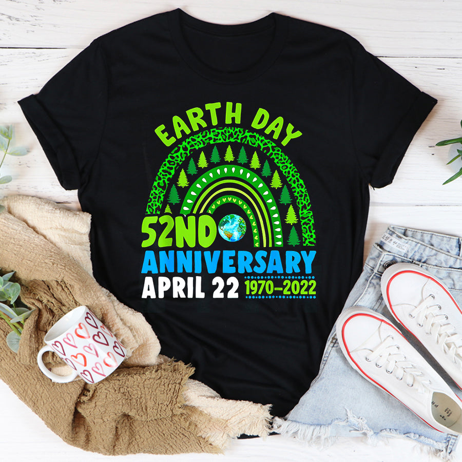 Earth Day Everyday Shirt 2022 Rainbow Trendy 52nd Anniversary Earth Day T-Shirt Save The Planet Shirts