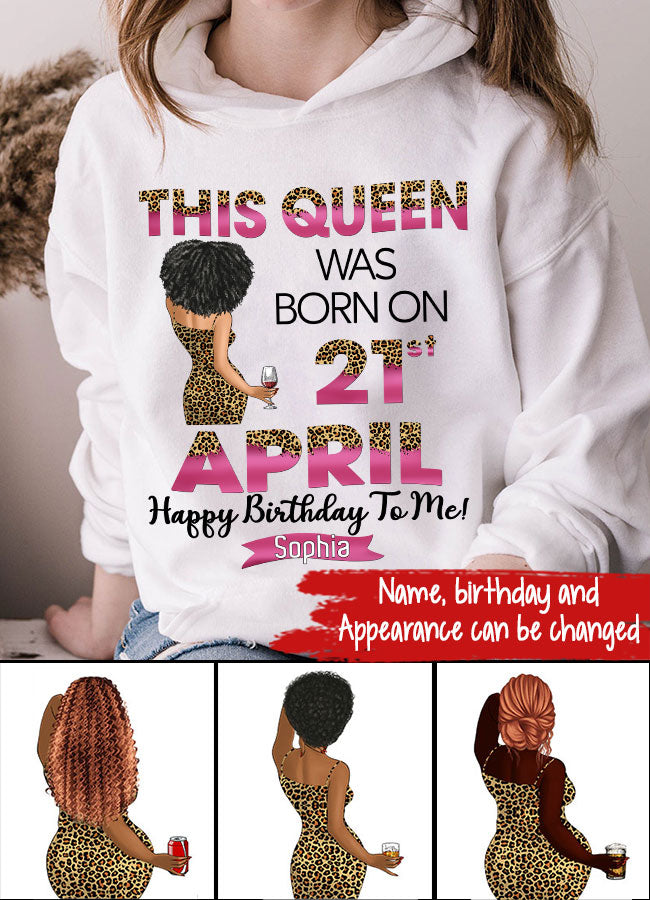 April Birthday Shirt, Custom Birthday Shirt, Queens Are Born In April, April Birthday Shirts For Woman, April Birthday Gifts