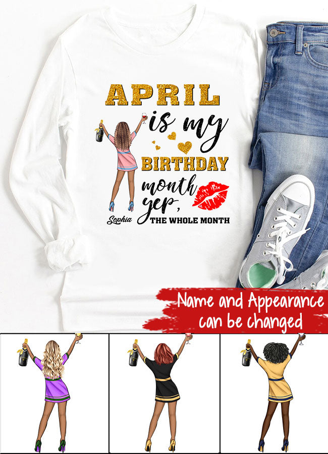 April Birthday Shirt, Custom Birthday Shirt, Queens Born In  April, April Birthday Gifts,  April Birthday Gifts