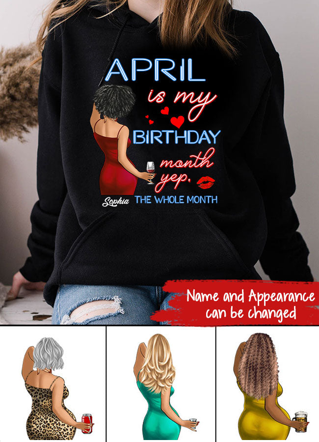 April Birthday Shirt, Custom Birthday Shirt, Queens was Born In April, April Birthday Shirts For Woman, April Birthday Gifts