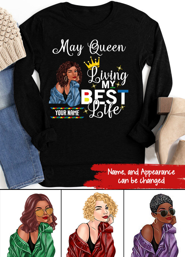 May Birthday Shirt, Custom Birthday Shirt, Queens Born In May, May Birthday Gifts, May Shirts For Woman
