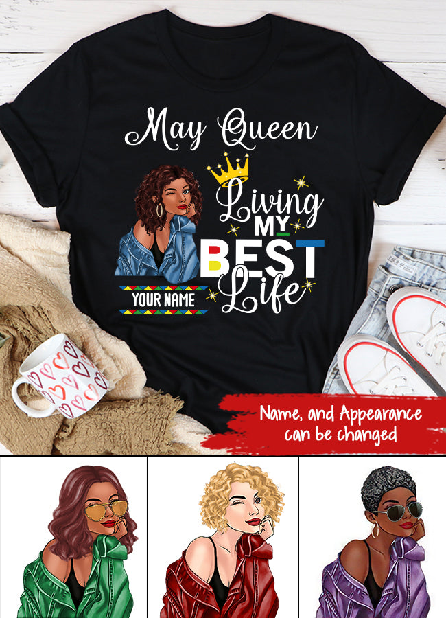 May Birthday Shirt, Custom Birthday Shirt, Queens Born In May, May Birthday Gifts, May Shirts For Woman