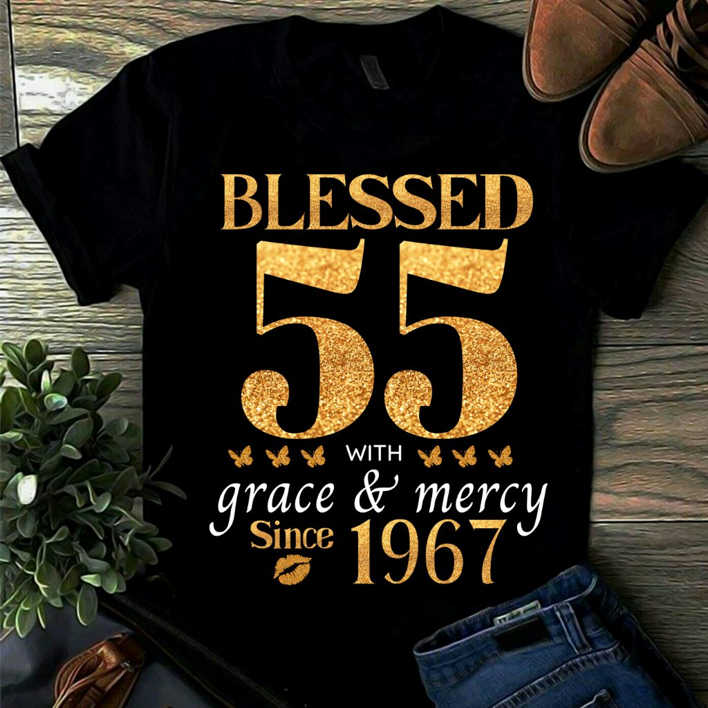 Blessed Chapter 55, Fabulous Since 1968 55th Birthday Unique T Shirt For Woman, Her Gifts For 55 Years Old , Turning 55 Birthday Cotton Shirt