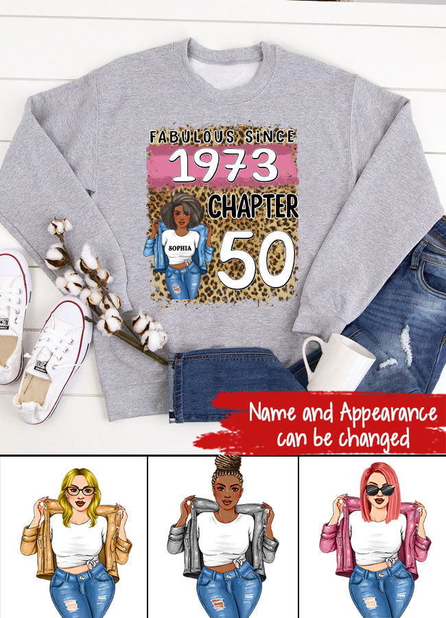 50th Birthday Shirts, Custom Birthday Shirts, Turning 50 Shirt, Gifts For Women Turning 50, 50 And Fabulous Shirt, 1973 Shirt, 50th Birthday Shirts For Her