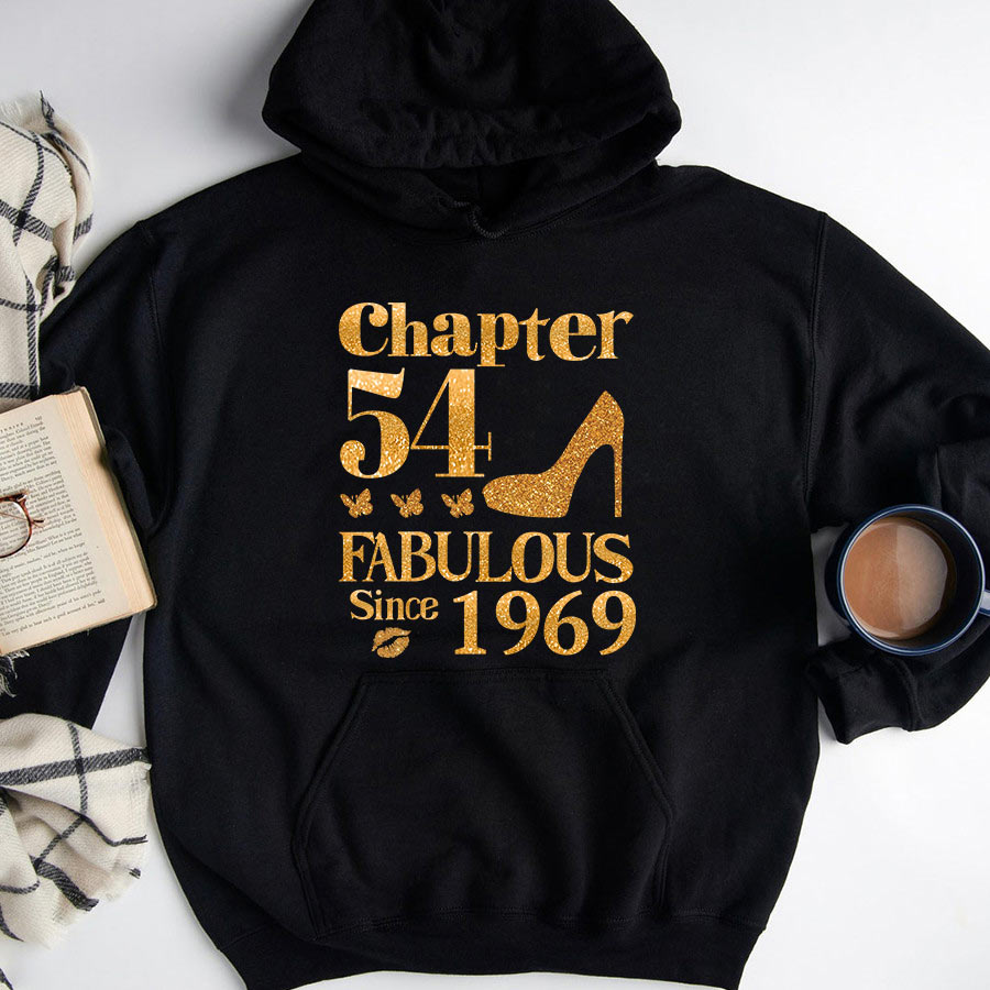 Chapter 54, Fabulous Since 1969 54th Birthday Unique T Shirt For Woman, Her Gifts For 54 Years Old , Turning 54 Birthday Cotton Shirt