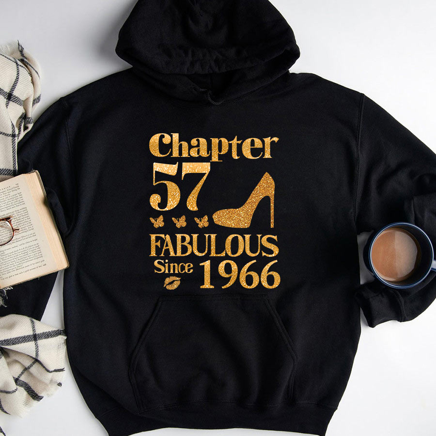 Chapter 57, Fabulous Since 1965 57th Birthday Unique T Shirt For Woman, Her Gifts For 57 Years Old , Turning 57 Birthday Cotton Shirt