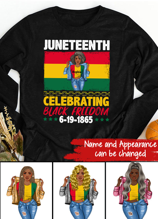Juneteenth Shirt, Custom Juneteenth Shirt, Juneteenth Celebrate Black Freedom T-Shirt