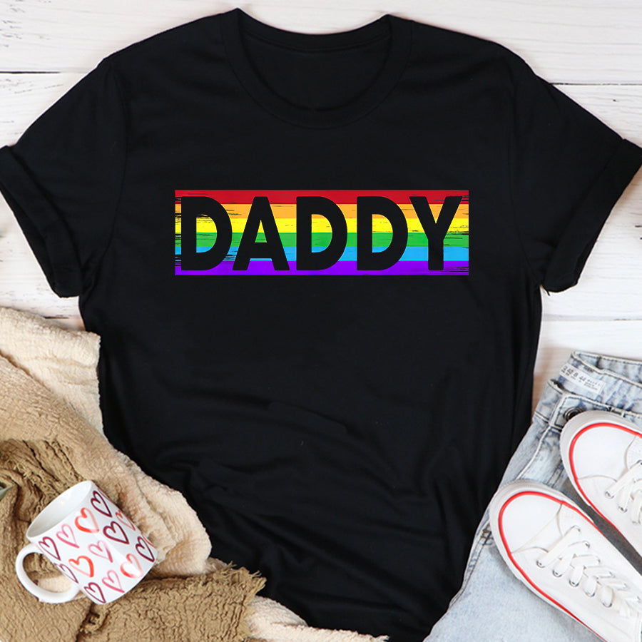 LGBT Shirts, Rainbow Pride Shirt, Funny Pride Daddy - Proud Gay Lesbian LGBT Gift Father's Day T-Shirt