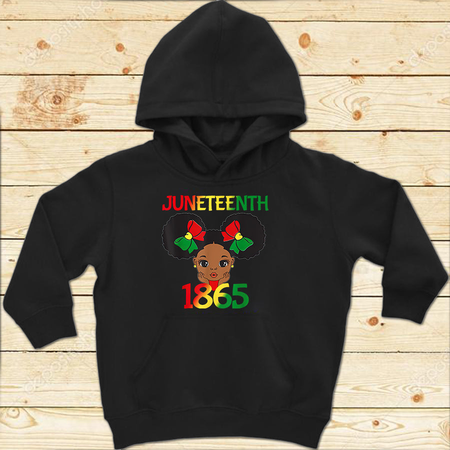 Juneteenth Youth Shirt Juneteenth Celebrating 1865 Cute Brown Skin Girls Kids Teens T-Shirt