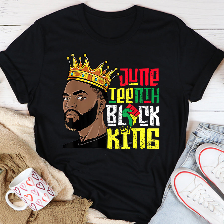 Father Day Shirt Funny Father Day Shirt Juneteenth Black King Melanin Father Dad Men Son Dad Boys T-Shirt