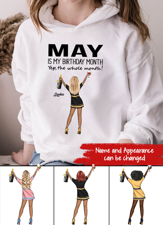 May Birthday Shirt, Custom Birthday Shirt, Queens Born In May, May Birthday Gifts, May Shirts For Woman, May Is My Birthday Month, Yep The Whole Month