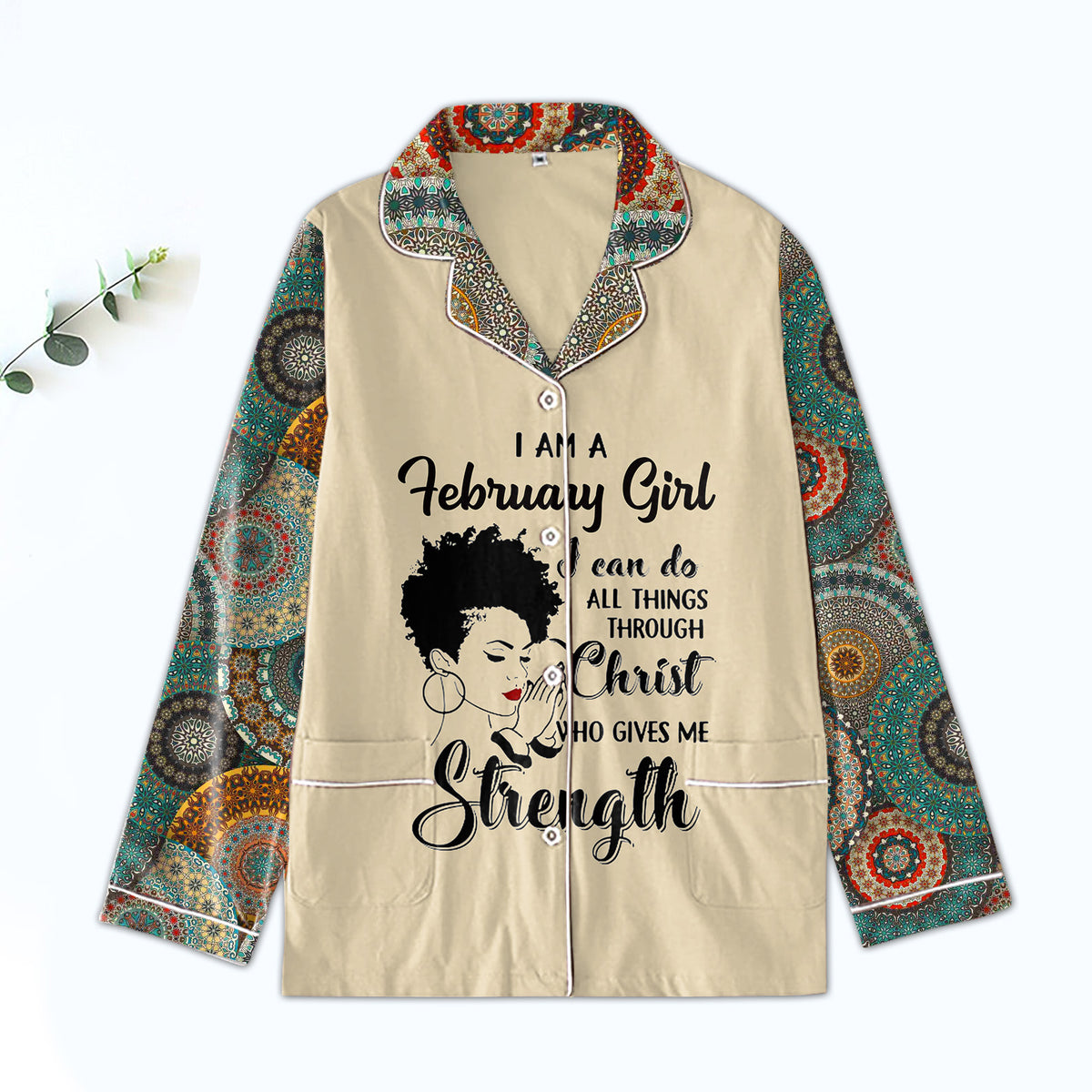 Women&#39;s Pajamas Set For February Woman, A Queen Was Born In February, Birthday Pajamas, Birthday gifts for February Woman