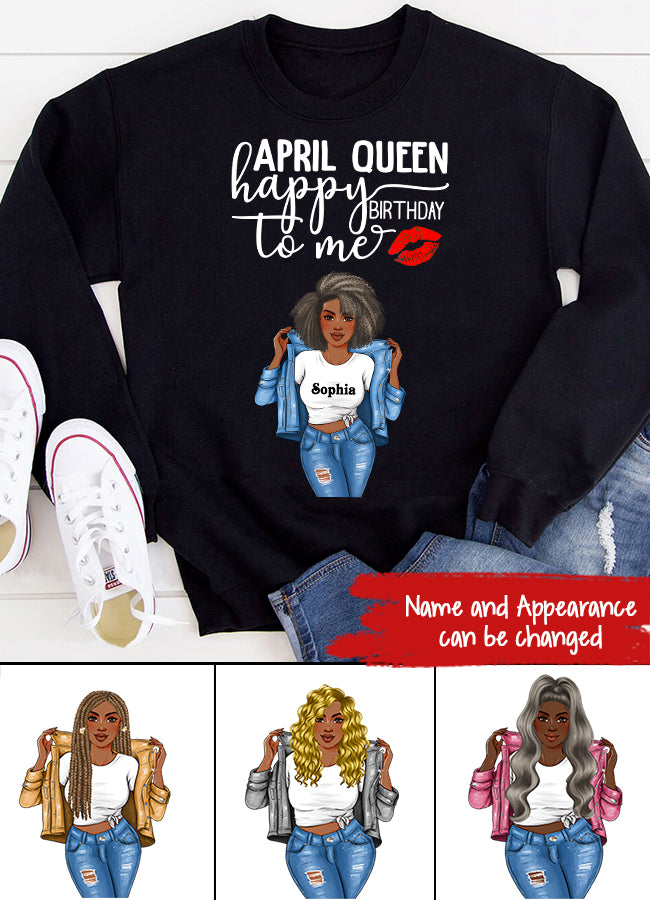 April Birthday Shirt, Custom Birthday Shirt, Queens Born In April, April Birthday Shirts For Woman, April Birthday Gifts