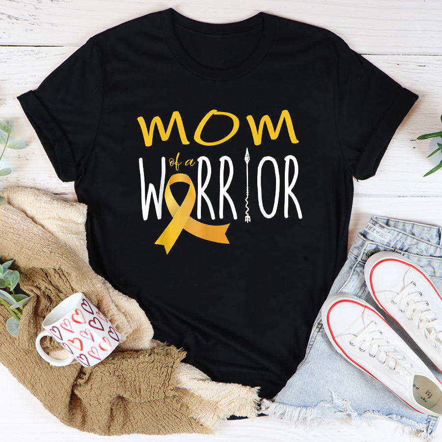 Childhood Cancer Awareness Shirt Childhood cancer awareness mom of a warrior T-Shirt