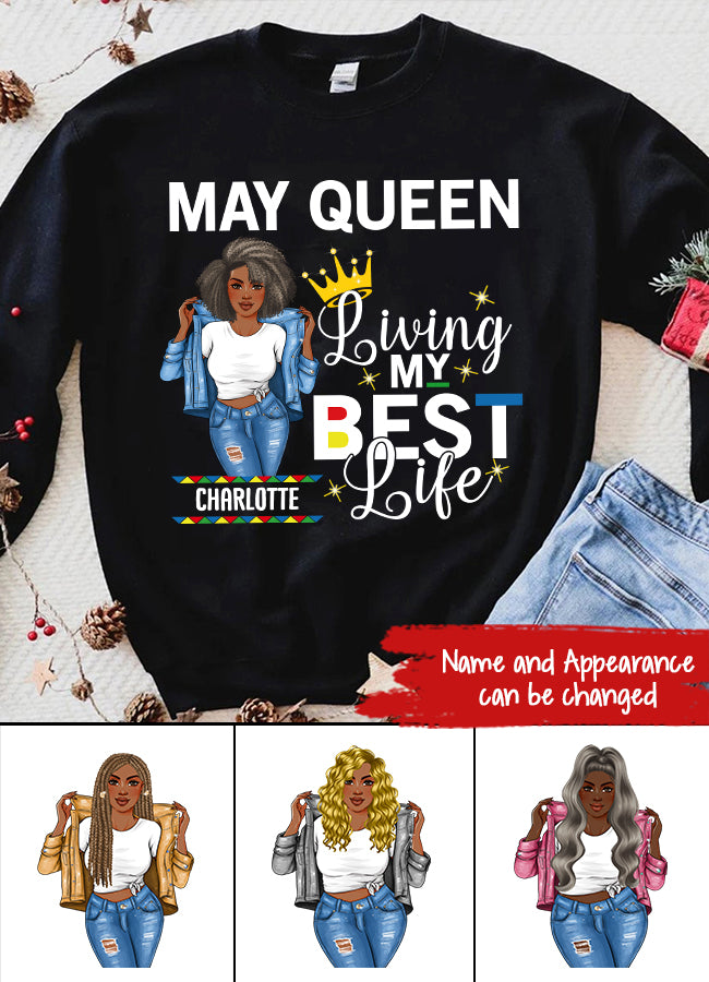 May Birthday Shirt, Custom Birthday Shirt, Queens Born In  May, May Birthday Gifts,  May Birthday Gifts