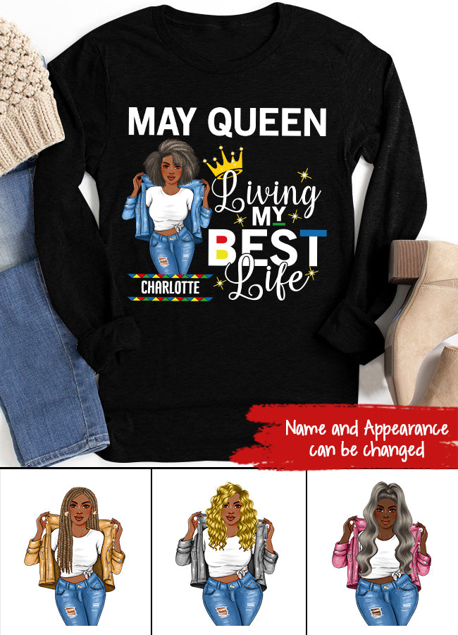 May Birthday Shirt, Custom Birthday Shirt, Queens Born In  May, May Birthday Gifts,  May Birthday Gifts