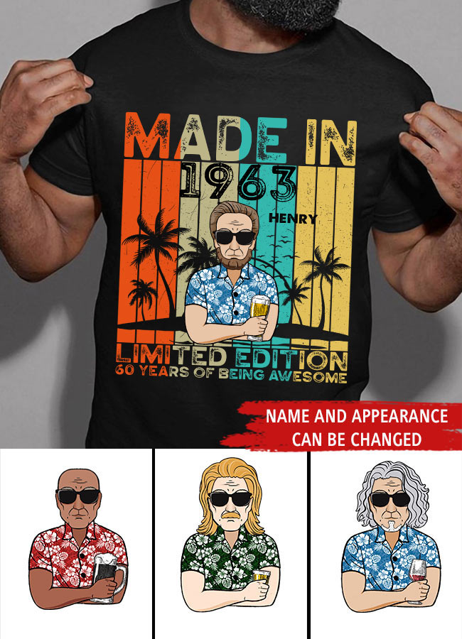 Personalized Birthday T Shirt, Chapter 60, Fabulous Since 1963 60th Birthday Unique T Shirt For Man, Made In 1963,  Limited Edition 60 Years Of Being Awesome