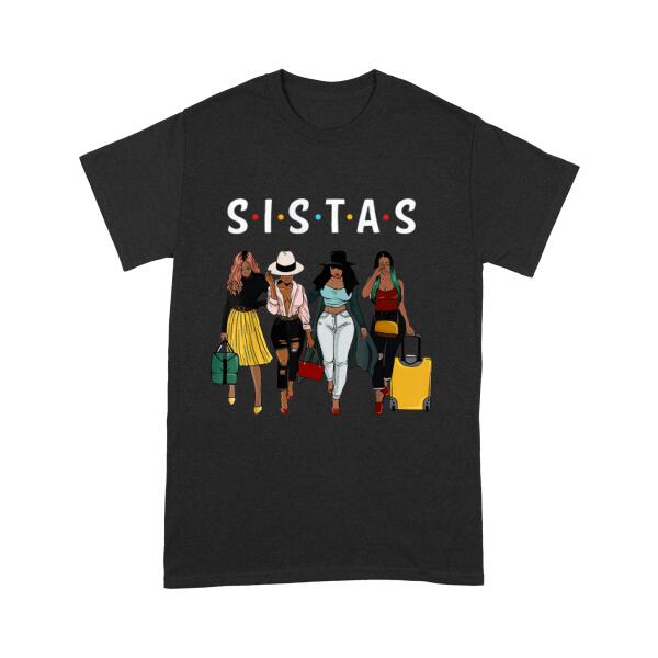 Personalized Sistas African American T shirt, Afro girls shirt for woman friends trip shirt girl trip shirt