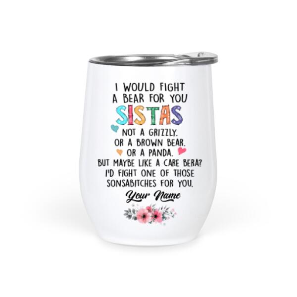 Personalized Wine Tumbler for Black woman