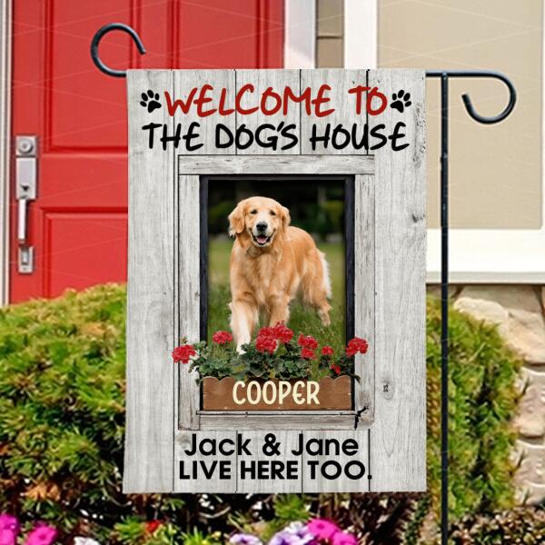 Personalized Dog Welcome Custom Flag, Dog House Flag, Dog Lover Decorating Idea