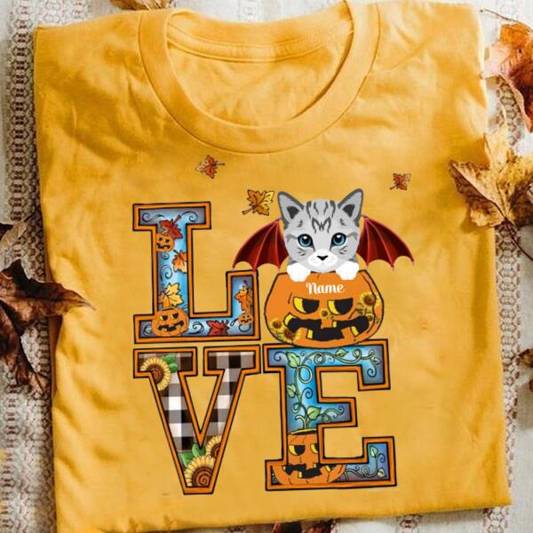 Personalized Cat Love Wings Mask and Hat Halloween t shirt, Gift Halloween, Pumpkin t Shirt, Tees shirt for women