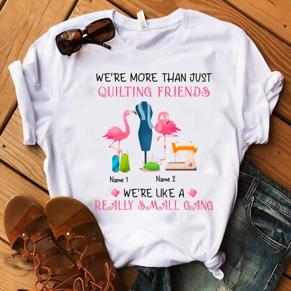 Personalized Flamingoes Shirts, Sewing Flamingoes Tee, Friends Shirt, Cotton Shirt, Choose style group of friends, Best friends