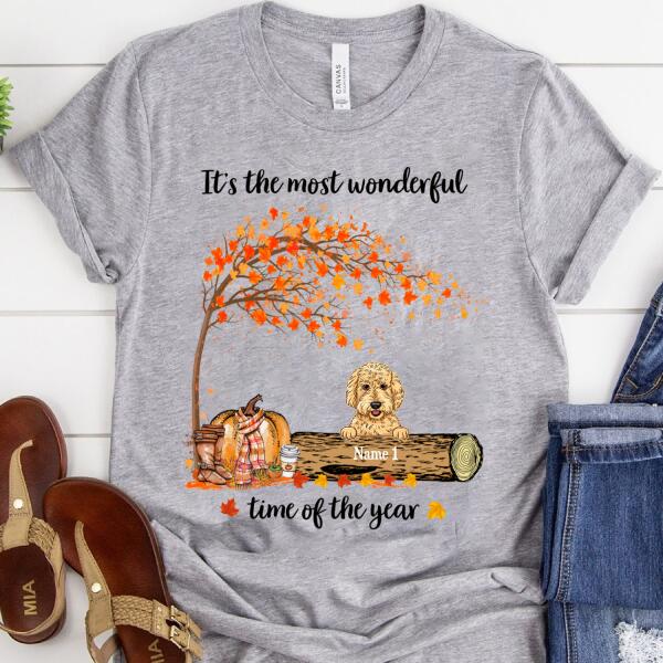 Personalized Dog halloween shirt, It&#39;s the most wonderful time of the year Halloween shirt, Cute dog halloween tshirt for women